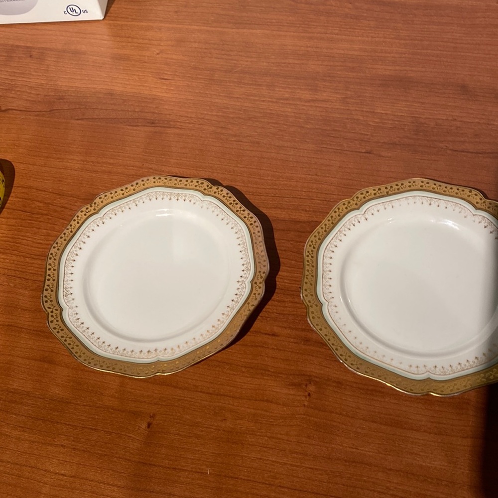 Two Limoges cake plates, William Guerin and Company